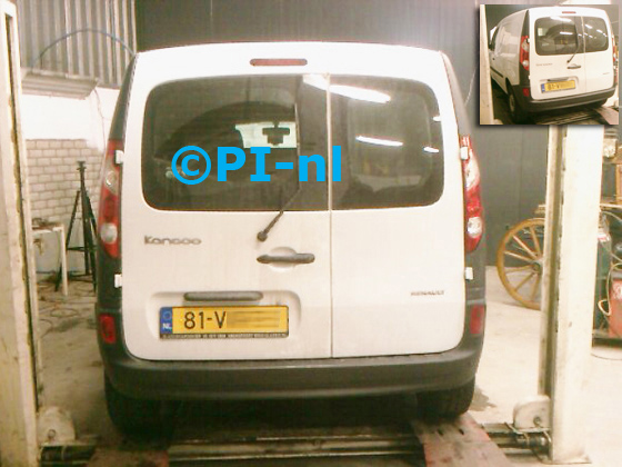 Renault Kangoo uit 2008 (model 2009) van Iphonerepairshop.nl. De display (set A 2010) werd verstopt.