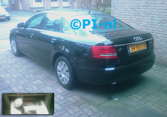 Audi A6 Proline Business uit 2005. De display (set A 2011) werd in de afsluitbare asbak gemonteerd.