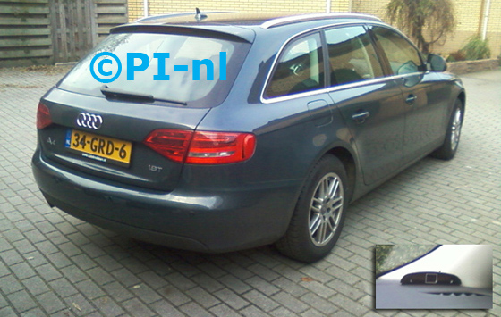 Audi A4 Avant 1.8T uit 2008. De display (set A) werd rechtsvoor bij de a-stijl gemonteerd.