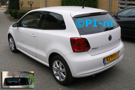 Parkeersensoren ingebouwd door PI-nl in een Volkswagen Polo 1.2 TSI High Line (zonder canbus-systeem) uit 2011. De display (set C 2014) is het spiegelmodel.