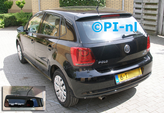 Parkeersensoren ingebouwd door PI-nl in een Volkswagen Polo 1.2 TSI Trendline Edition (nieuw) met canbus uit 2014. De display (set C 2014) is het spiegelmodel.