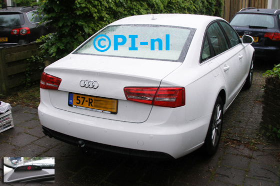 Parkeersensoren (set A 2015) ingebouwd door PI-nl in een Audi A6 met canbus uit 2011. De display werd linksvoor bij de a-stijl gemonteerd.