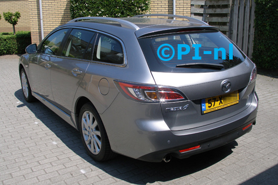 Parkeersensoren ingebouwd door PI-nl in een Mazda 6 Wagon GTM uit 2012 (2011). De pieper (set E 2015) werd verstopt. De sensoren werden in kleur én in antraciet gespoten (zoals bij het 2012-model).