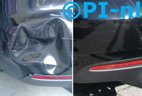 PI-nl heeft de bumper uitgedeukt ('uitdeuken zonder spuiten') bij een Mazda 6 MPS uit 2007.