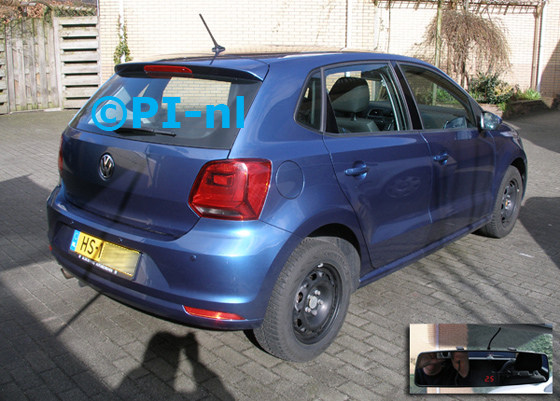 Parkeersensoren ingebouwd door PI-nl in een Volkswagen Polo 1.2 TSI uit 2014 met canbus . De display (set C 2016) is het spiegelmodel.