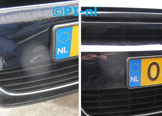 PI-nl heeft de bumper uitgedeukt ('uitdeuken zonder spuiten') bij een Volkswagen Golf uit 2014.