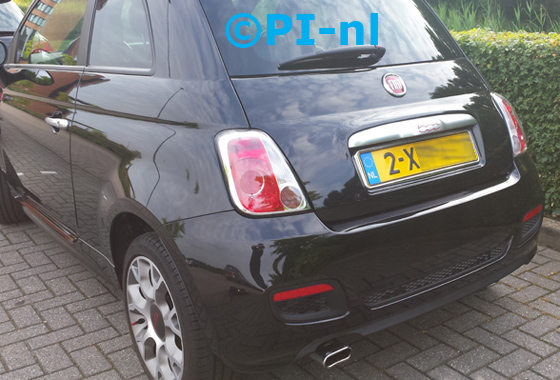OEM-parkeersensoren ingebouwd door PI-nl in een Fiat 500 S uit 2014. De pieper (set H 2016) werd verstopt.