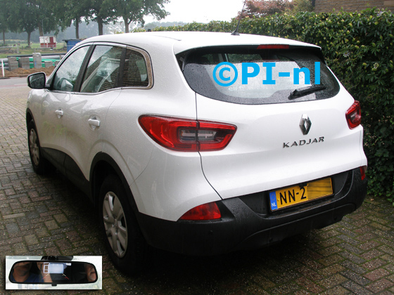 Parkeersensoren ingebouwd door PI-nl in een Renault Kadjar Life (nieuw) met canbus uit 2017. De spiegeldisplay (set F 2017) is van de set met kentekenplaatcamera en sensoren.
