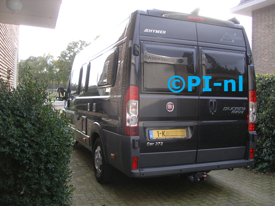 Parkeersensoren ingebouwd door PI-nl in een Hymer HC372 (Fiat Ducato Maxi) camper met canbus uit 2012. De display (set A 2017) werd op de stuurkolom gemonteerd.