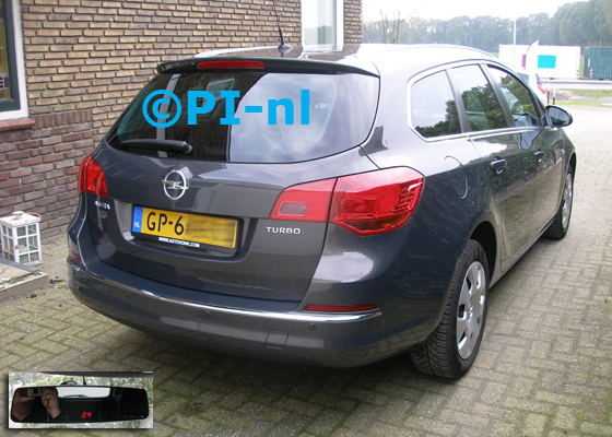 Parkeersensoren ingebouwd door PI-nl in een Opel Astra Sports Tourer 1.4 Turbo Edition met canbus uit 2015. De display (set C 2017) is de spiegeldisplay.