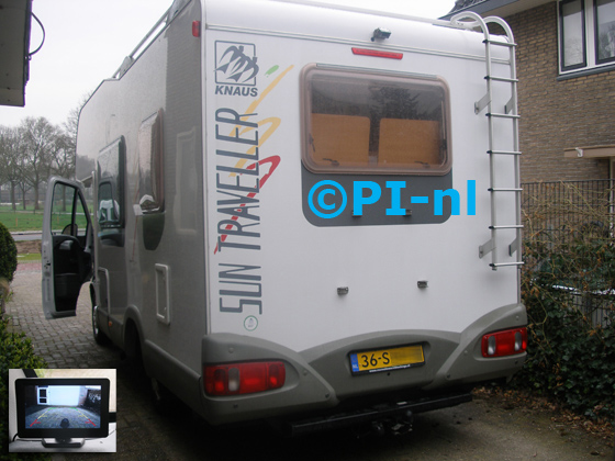 Parkeersensoren (set D 2018) ingebouwd door PI-nl in een Fiat Ducato Knaus camper met canbus uit 2002. De spiegeldisplay is van de set met bumpercamera en sensoren.