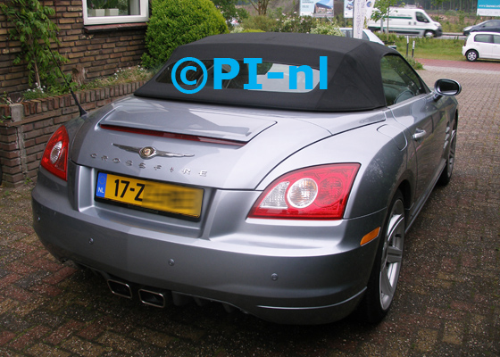 Parkeersensoren (set E 2019) ingebouwd door PI-nl in een Chrysler Crossfire Cabriolet met canbus uit 2006. De pieper werd voorin gemonteerd.