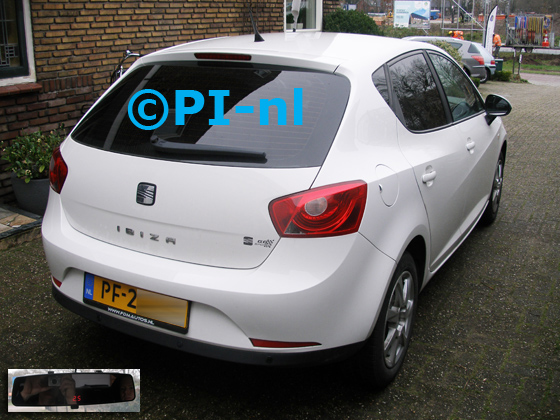 Parkeersensoren (set C 2020) ingebouwd door PI-nl in een Seat Ibiza uit 2009. De display is de spiegeldisplay.