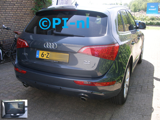 Parkeersensoren (set D 2020) ingebouwd door PI-nl in een Audi Q5 met canbus uit 2010. De monitor is van de set met bumpercamera en sensoren.