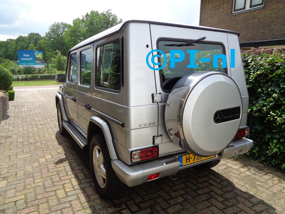 Parkeersensoren (set E 2020) ingebouwd door PI-nl in een Mercedes-Benz G-klasse G500 met canbus uit 2004. De pieper werd verstopt.