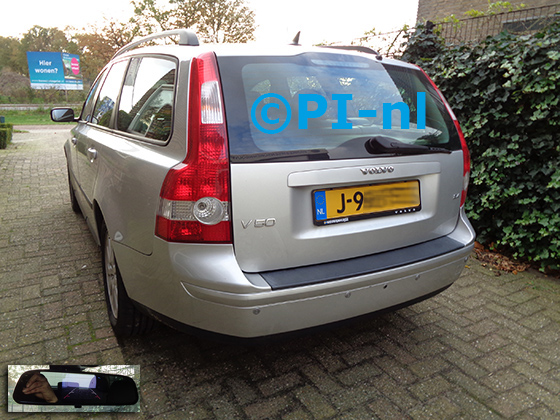 Parkeersensoren (set D 2020) ingebouwd door PI-nl in een Volvo V50 uit 2004. De spiegeldisplay is van de set met bumpercamera en sensoren. Er werden standaard zilveren sensoren gemonteerd.
