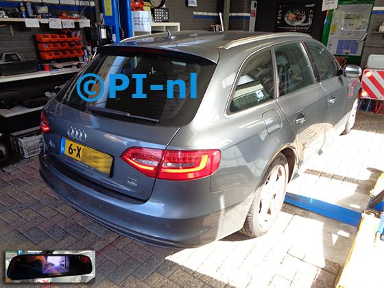 Parkeercamera (bumpercamera + spiegeldisplay set 2021) ingebouwd door PI-nl in een Audi A4 Avant met canbus uit 2014.