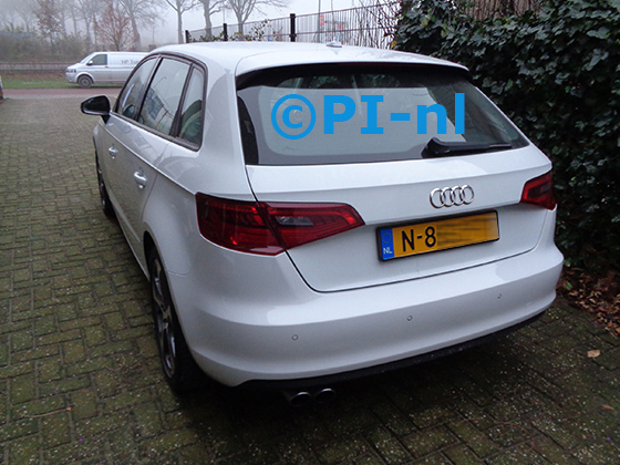 Parkeersensoren (set H 2021) ingebouwd door PI-nl in een Audi A3 Sportback met canbus uit 2014. De pieper werd voorin gemonteerd.