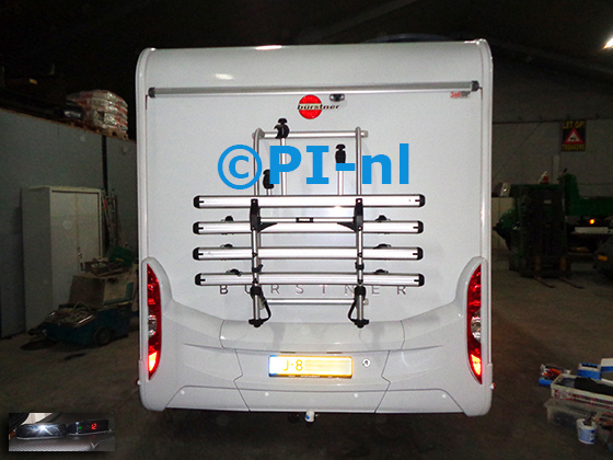 Parkeersensoren (set A 2022) ingebouwd door PI-nl in een Bürstner Lyseo Time i720 Citroën Jumper 2018 camper met canbus uit 2018. De display werd linksvoor op het dashboard gemonteerd.