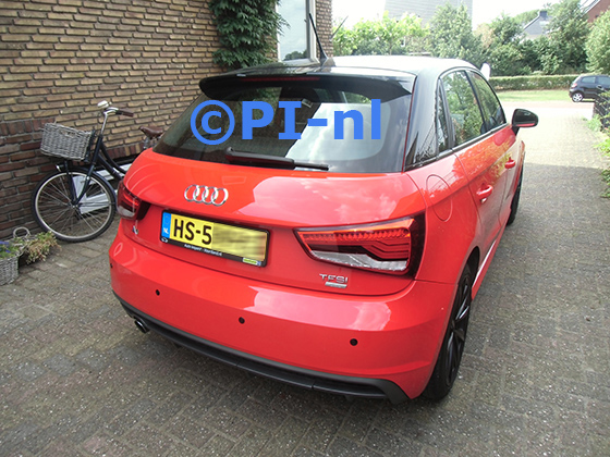 Parkeersensoren (set E 2023) ingebouwd door PI-nl in een Audi A1 S-Line met canbus uit 2016. De pieper werd voorin gemonteerd.