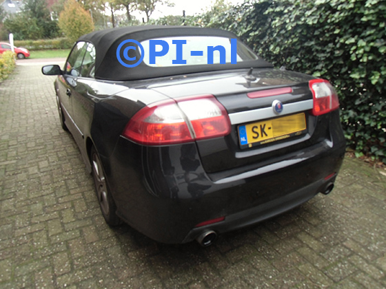 Parkeersensoren (set E 2023) ingebouwd door PI-nl in een Saab 9-3 Aero Cabrio uit 2008. De pieper werd voorin gemonteerd.