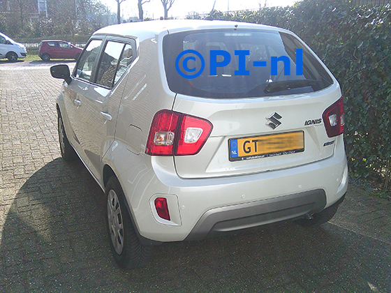 Parkeersensoren (set E 2025) ingebouwd door PI-nl in een Suzuki Ignis Hybrid met canbus uit 2022. De pieper werd achterin gemonteerd.