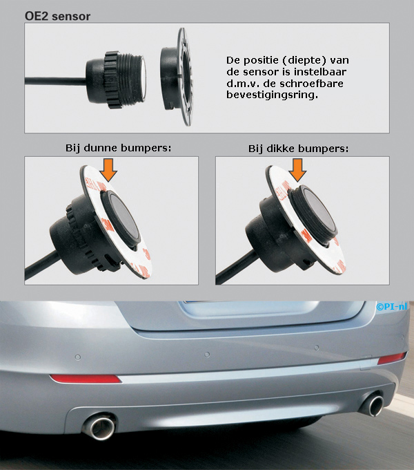 Parkeersensoreninbouwen.nl: OE2 (OEM) parkeersensoren flyer