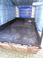 Grote Aanhanger / aanhangwagen 7m3 dubbel-asser met huif huren