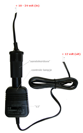 Houd er ook rekening mee, dat als er een canbus-systeem in de auto zit, de stroomdraden die niet op canbus zijn aangesloten -zoals een sigaretten-aansteker- soms 14 volt of meer i.p.v. 12 volt leveren, en wij dan een stroomomvormer (dc-dc-converter, € 40 inclusief inbouw) moeten toepassen.