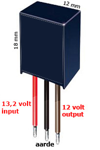 Parkeersensoreninbouwen.nl: stroomomvormer / mini dc-dc-converter, van 13,5 tot 24 volt omvormen naar 12 volt.